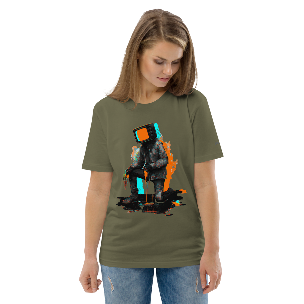 Colour TV Head Organic Cotton Unisex T-Shirt