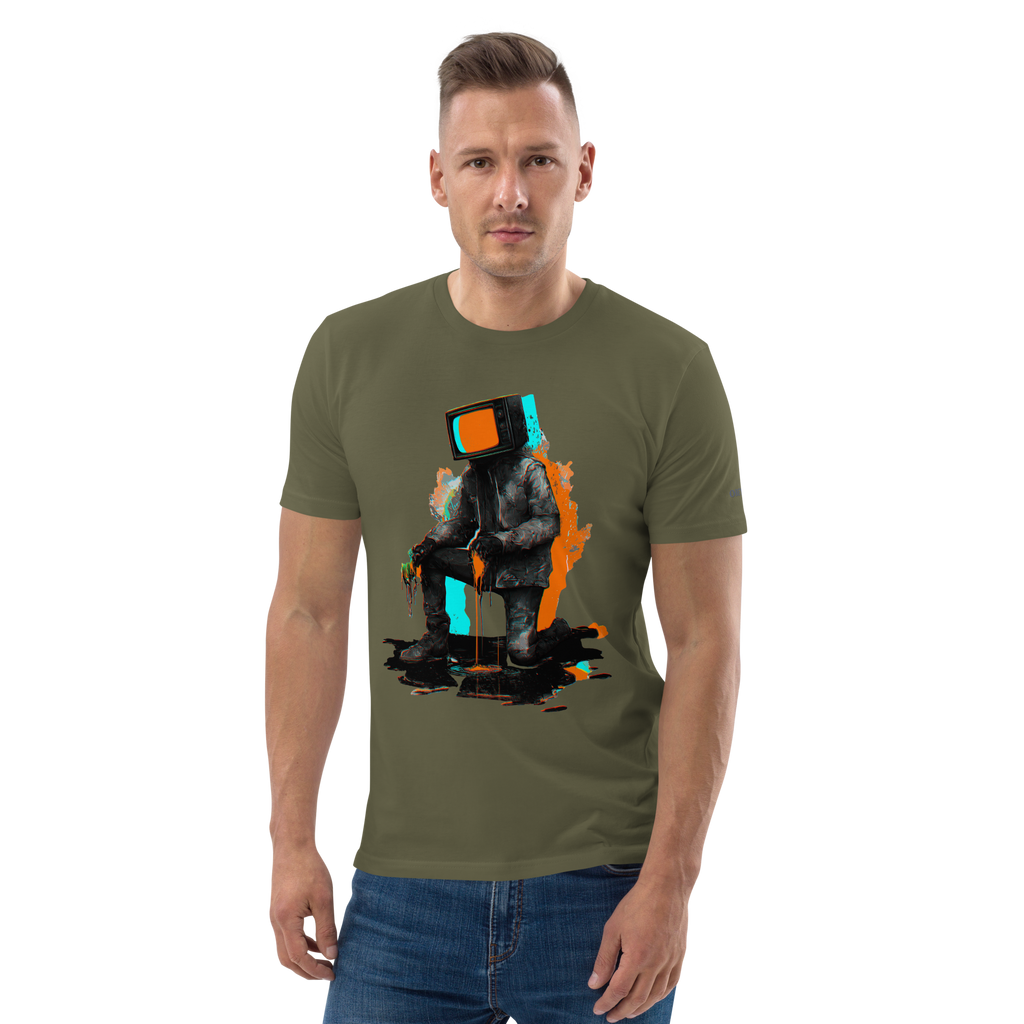 Colour TV Head Organic Cotton Unisex T-Shirt