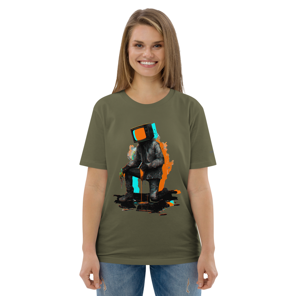 Colour TV Head Organic Cotton Unisex T-Shirt