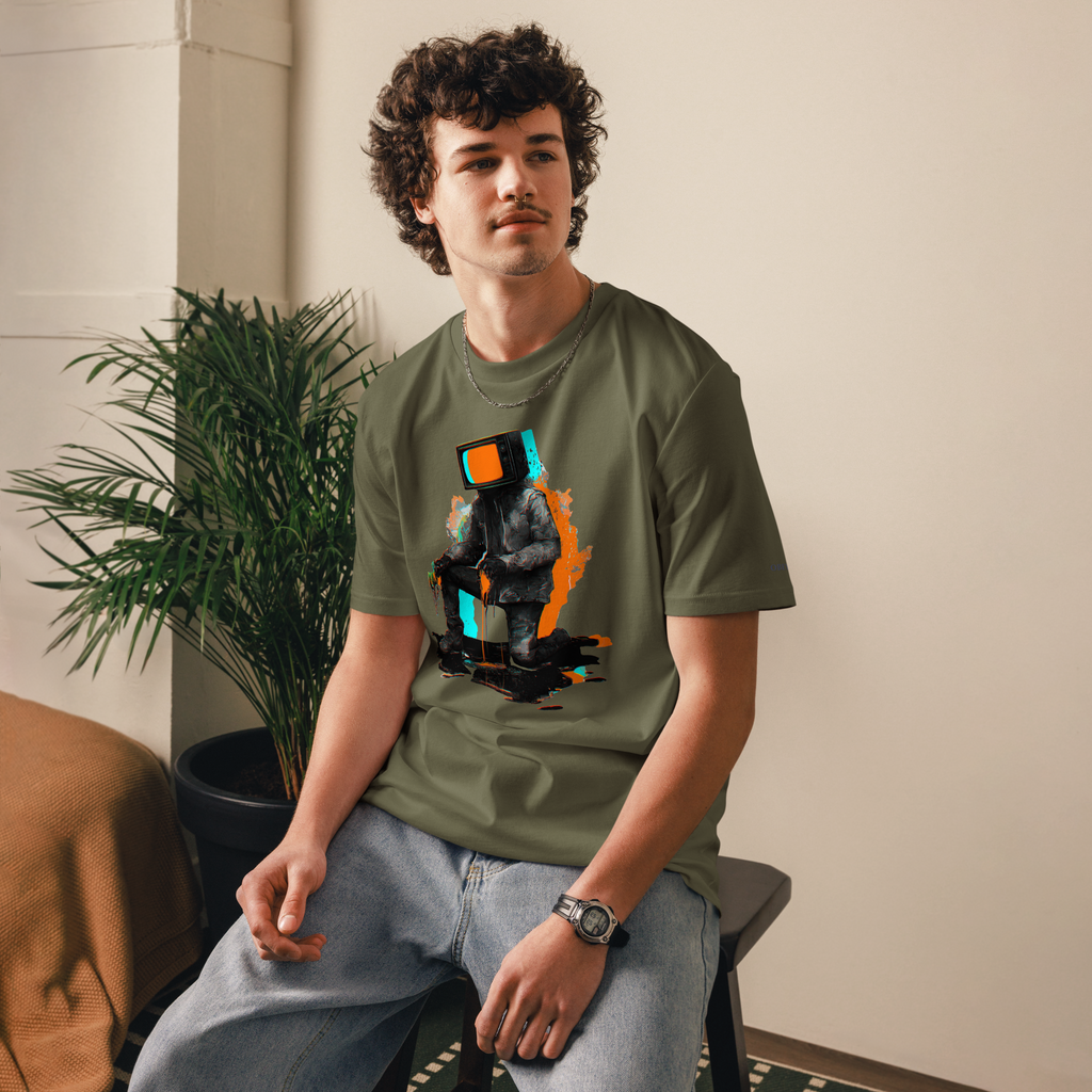 Colour TV Head Organic Cotton Unisex T-Shirt