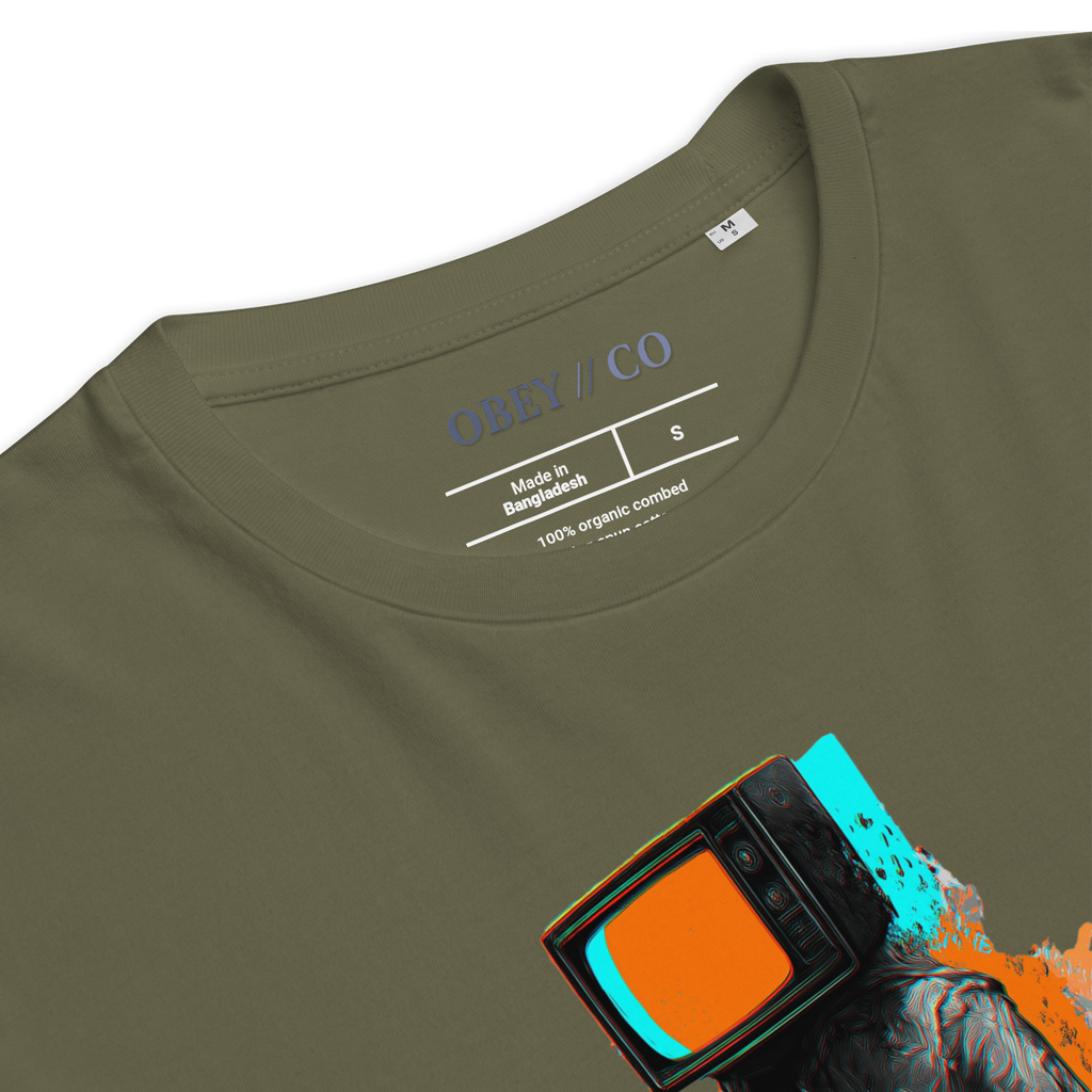 Colour TV Head Organic Cotton Unisex T-Shirt