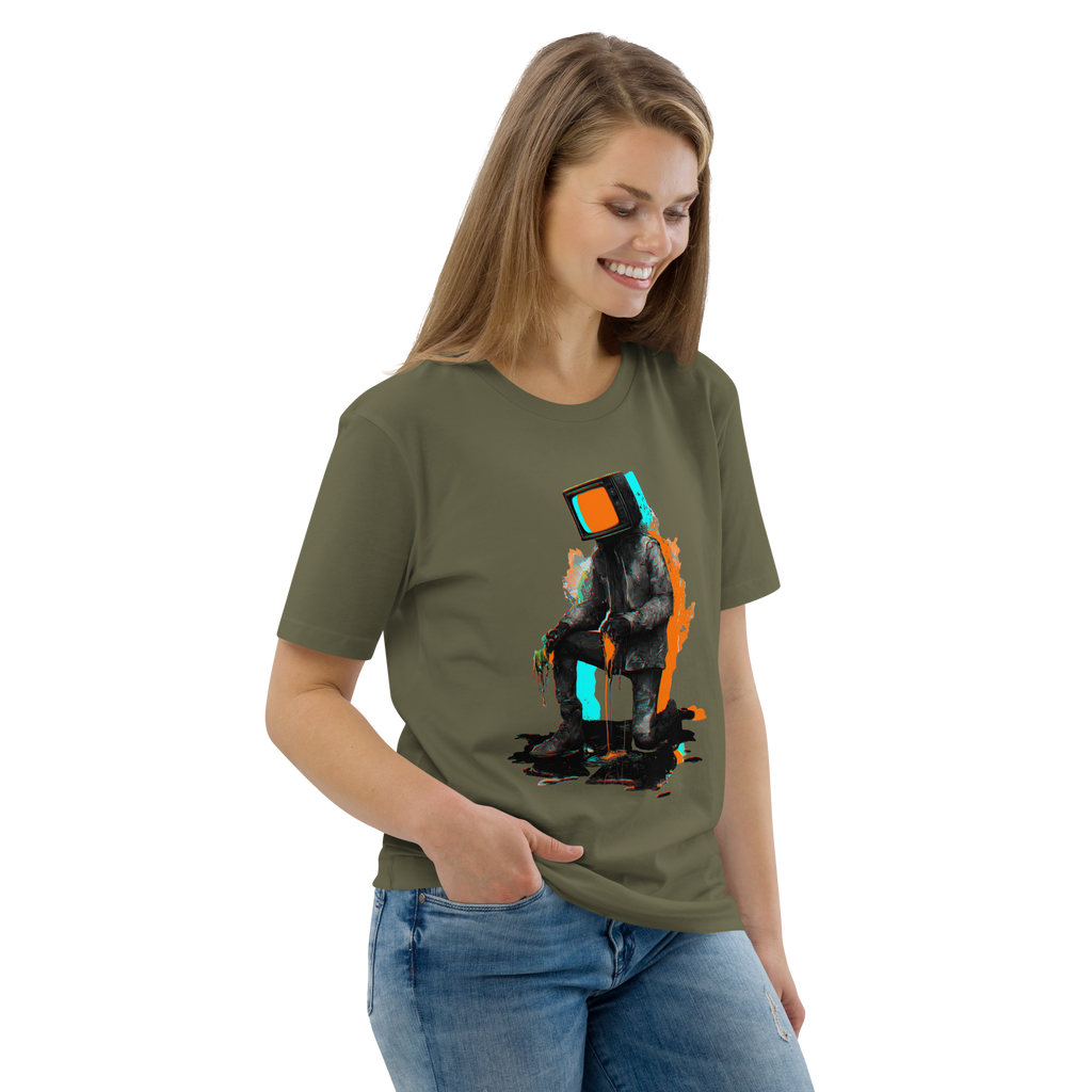 Colour TV Head Organic Cotton Unisex T-Shirt