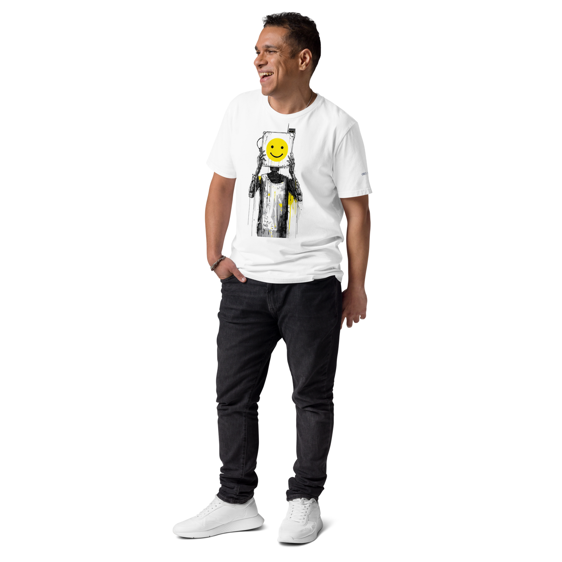 Smiley Screen Organic Cotton Unisex T-Shirt