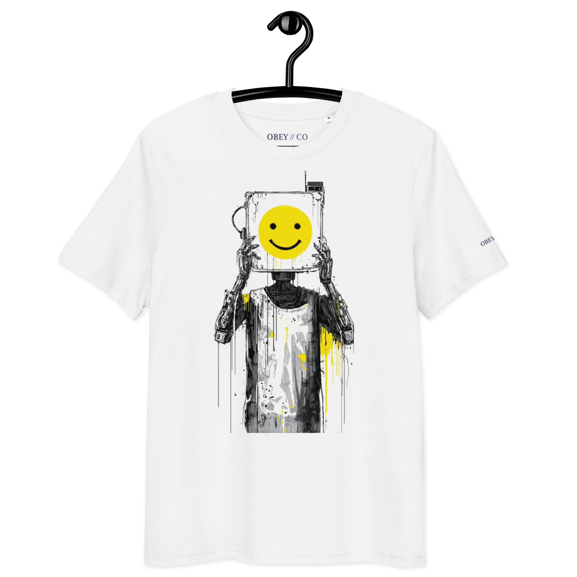 Smiley Screen Organic Cotton Unisex T-Shirt