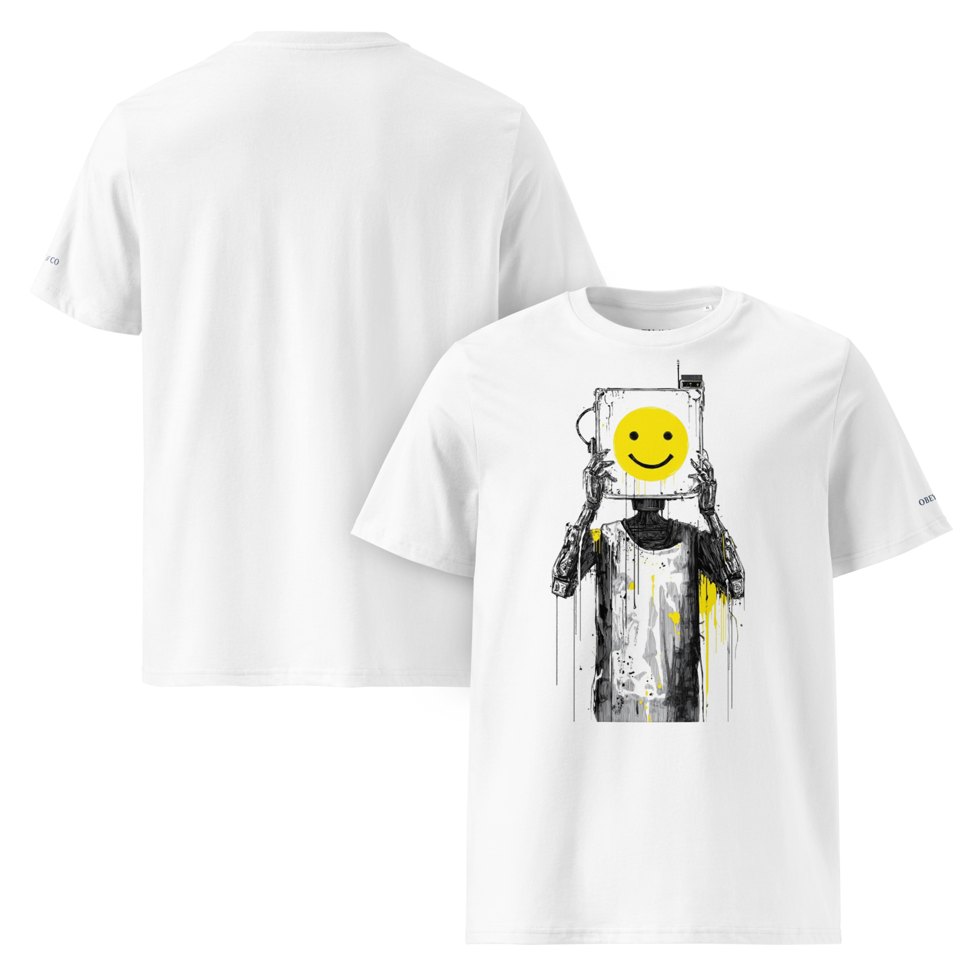 Smiley Screen Organic Cotton Unisex T-Shirt