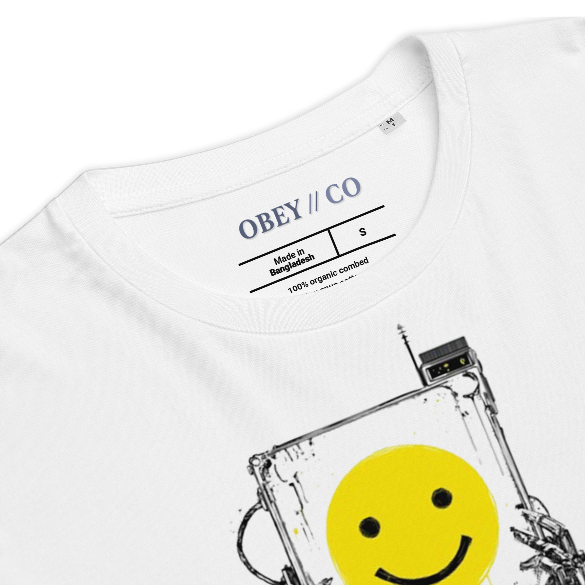 Smiley Screen Organic Cotton Unisex T-Shirt